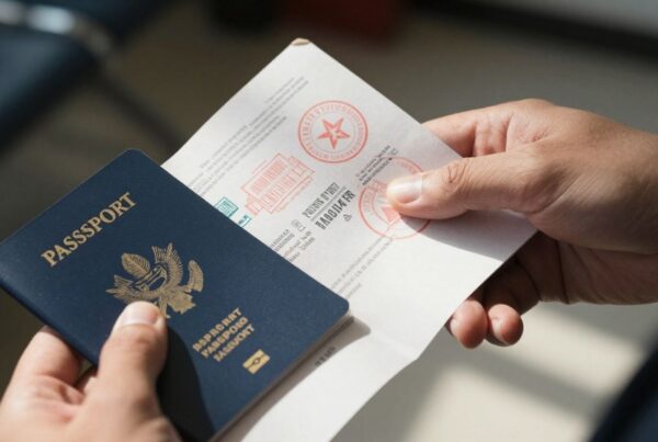 Documento de permiso de trabajo por asilo.